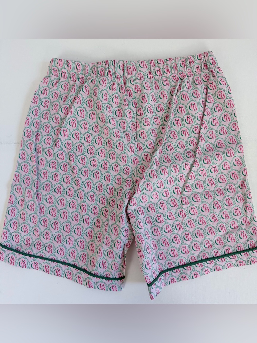Short-Sleeve Button Up Kids Pink & Green Printed Pajama Short Set 12 NWOT - Picture 10 of 11
